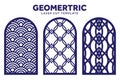 Geometric laser cut pattern template