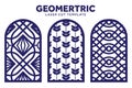 Geometric laser cut pattern template