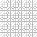 Geometric lattice pattern repeating linear square and circle at center.