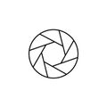 Geometric line art featuring a circular design with an intersecting pattern resembling a Royalty Free Stock Photo