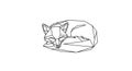 Geometric line art of a fox Royalty Free Stock Photo