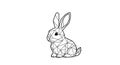 Geometric line drawing of a rabbit Royalty Free Stock Photo