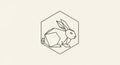Geometric line drawing of a rabbit Royalty Free Stock Photo