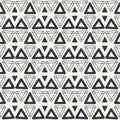 Geometric line monochrome abstract hipster seamless pattern with triangle.