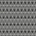 Geometric line monochrome abstract hipster seamless pattern with triangle. Wrapping paper. Scrapbook. Print. Vector Royalty Free Stock Photo