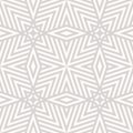 Geometric line vector seamless pattern. Simple grey and white background. Endless ornament Royalty Free Stock Photo