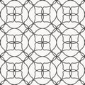 Geometric linear vector pattern, repeating abstract linear seamless floral. monochrome stylish. pattern is clean for fabric, Royalty Free Stock Photo