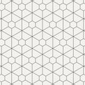Geometric linear vector pattern, repeating thin line hexagon and trapezoid shape. graphic clean for printing, fabric, background.