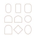 Geometric lines frames for design logo