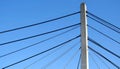 Geometric Lines of a Modern Bridge Pylon Royalty Free Stock Photo