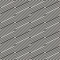 Modern monochrome vector texture with diagonal stripes, broken lines, chevron, zigzag, wicker shapes.