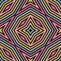 Geometric lines seamless pattern. Abstract vector texture with colorful stripes Royalty Free Stock Photo