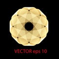 The geometric logo is stylish Golden for your design. Vector.