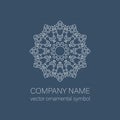 Geometric logo template. Vector linear arabic ornament