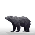 Geometric low-poly artwork of a bear, Royalty Free Stock Photo