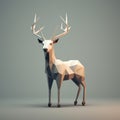 Minimalist Low Poly Deer: Realistic And Hyper-detailed Renderings