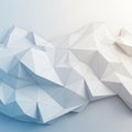 Geometric low-poly structure with interconnected triangular facets creates a three-dimensional Royalty Free Stock Photo