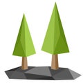 Geometric Low-poly Trees