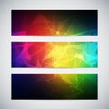 Geometric, lowpoly, abstract modern vector banners Royalty Free Stock Photo