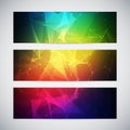 Geometric, lowpoly, abstract modern vector banners