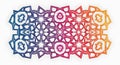 Abstract Colorful Geometric Ornament on White Background Decorative Pattern Royalty Free Stock Photo