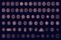 Geometric Mandala Lace Arabesque Ornamental Design Vector Icon Set Royalty Free Stock Photo