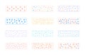 geometric masking tape washi sticker strips for text decoration. Set of colorful patterned washi tape. Vector illustration Royalty Free Stock Photo