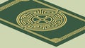 Geometric Maze Carpet: Decorative Floor Pattern with Celtic Knot, vector design Generative AI Royalty Free Stock Photo