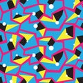 Geometric Memphis style modern seamless pattern Royalty Free Stock Photo