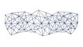 Geometric Mesh Network Interconnected Data Abstract Icon, Technology, vector design Generative AI Royalty Free Stock Photo