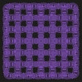 Geometric mesh pattern. Purple black square grid. Abstract checked Vector texture. Dynamic visual design. Royalty Free Stock Photo