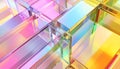 Abstract Background of Geometric Mesh with Glitch Effect and Rainbow Color Spectrum Royalty Free Stock Photo