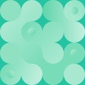 Geometric minimalist rounded shapes background. Gradient turquoise color. Vector illustration, flat design