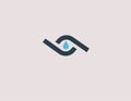 minimalistic logo icon. Abstract image of the eye and inside a drop of water for your company. For the medical center Royalty Free Stock Photo