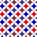 Geometric minimalistic pattern seamless with sharp blue red dark diamonds abstract shapes white vector image Royalty Free Stock Photo