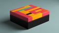 Geometric Modern Art Box Gift With Bold Colors And Minimalist 1980s Design