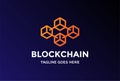 Geometric Modern Simple Minimalist Box Cube Block Chain Logo Design Royalty Free Stock Photo