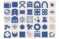 Geometric modular shapes set. Square blocks abstract brutalist elements pack. Royalty Free Stock Photo