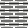 Geometric monochrome seamless pattern of rhombus