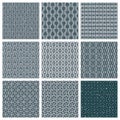 Geometric and monochrome seamless vintage tiles. Royalty Free Stock Photo