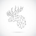 Geometric Moose silhouette. Royalty Free Stock Photo