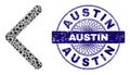 Rubber Austin Seal and Geometric Direction Left Mosaic