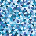 Geometric mosaic pattern from blue triangle Royalty Free Stock Photo