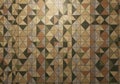 The tiles feature muted tones of beige, olive green, brown, and black Royalty Free Stock Photo