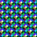 Colorful crystal repeat pattern with squares and hexagons Abstract gemstone background Royalty Free Stock Photo