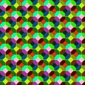 Colorful crystal repeat pattern with squares and hexagons Abstract gemstone background Royalty Free Stock Photo