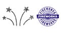 Distress Fireworks Stamp Seal and Geometric Salute Mosaic