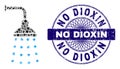 Rubber No Dioxin Stamp and Geometric Shower Mosaic