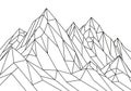 Geometric mountain design featuring a series Royalty Free Stock Photo