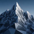Geometric mountain landscape with sharp, angular Royalty Free Stock Photo